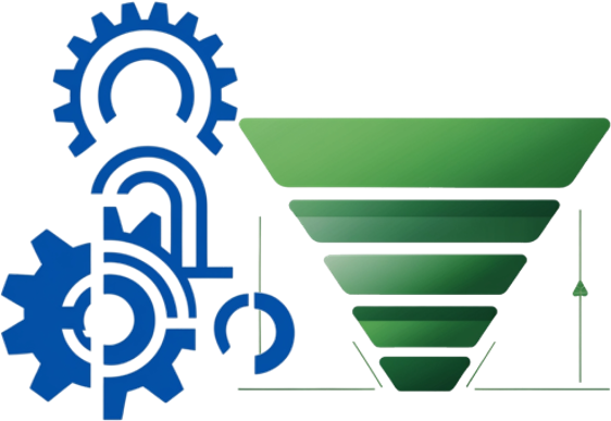 Funnel and Processes Illustration